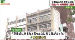 「勝手に卒業式に来て腹が立った」育て親の祖母を殴り死亡させた１５歳少年を逮捕