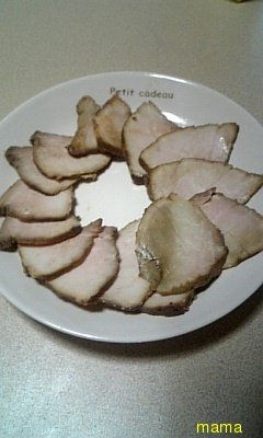 Ｘマスにおせちにも好評煮豚のニンニク生姜醤油漬け