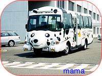 キャラクターものの幼稚園か保育園バスの写真