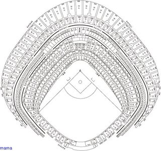 東京ドームの座席表