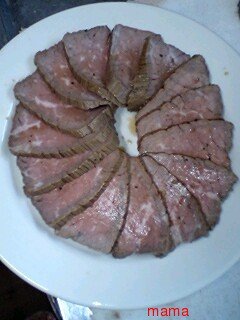 Ｘマスにおせちにも好評煮豚のニンニク生姜醤油漬け