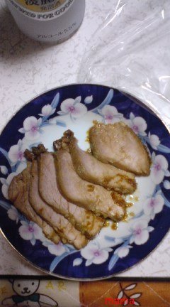 Ｘマスにおせちにも好評煮豚のニンニク生姜醤油漬け