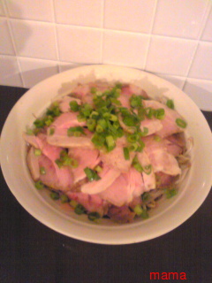 Ｘマスにおせちにも好評煮豚のニンニク生姜醤油漬け