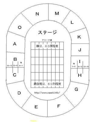 神戸記念ワールドの座席表画像