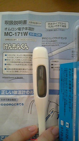 写メの体温計持ってる人