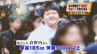ｼﾞｪｯﾄｺｰｽﾀｰから転落