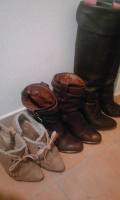 みんなのブーツみせて