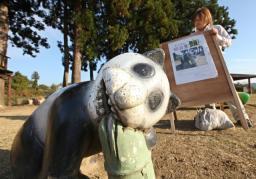 「不気味」なパンダに見物人殺到　新潟