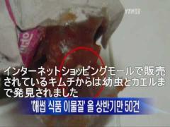 韓国製の海産物の中にヒトの糞便の痕跡が｡