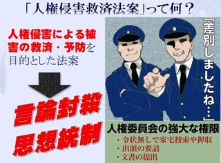 参政権・人権侵害法案反対の方