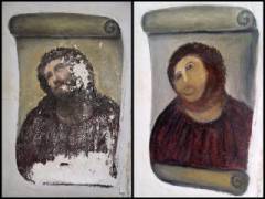 素人によって修復されたスペインのフレスコ画が酷い