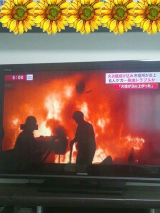 宝塚市役所に放火､5人けが 63歳男逮捕