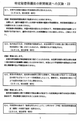 特定秘密法案に反対する人は反日ってこと？
