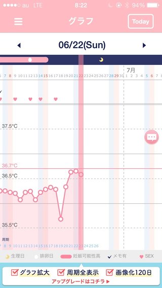 基礎体温 グラフ