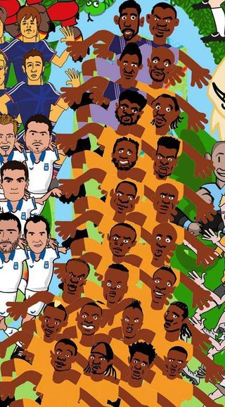 スペインの新聞が描いたW杯出場国の選手イラスト