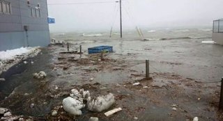 【画像有】“爆弾低気圧”根室市では高潮で避難勧告