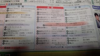 《２０１４》第６５回紅白歌合戦《曲順》