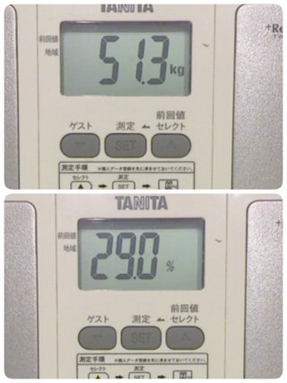 3/23start  157㎝57.0kg34.8%→目標47kg20%  