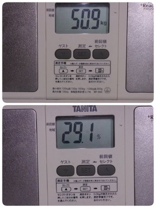 3/23start  157㎝57.0kg34.8%→目標47kg20%  
