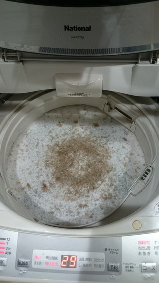 シャボン玉の洗濯槽クリーナーではなく手間なしブライトでお安く掃除実践中