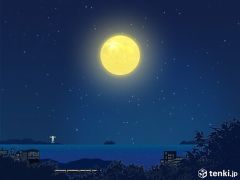 ２８日はスーパームーン　中秋の名月翌日、全国晴れ予報
