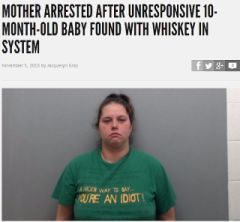 １０か月の赤ちゃんが酩酊状態。ミルクにウィスキーを混ぜた母親（米）