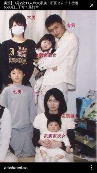 7男2女11人の大家族 石田さんチ2009最新版（仮）