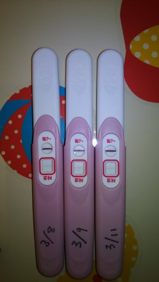 薄い陽性が続く。。