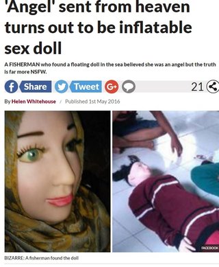 村で“天使”と崇められた人形　ダッチワイフだった！（インドネシア） 