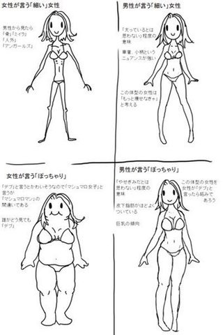 女から見たぽっちゃりの境界線