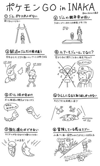 田舎でポケモンgoって