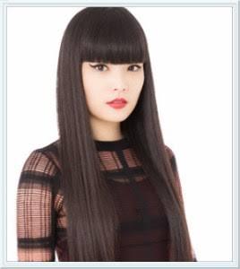 多分モデルで黒髪で前髪ぱっつん。名前分かる人