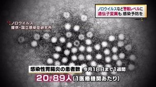 ノロ猛威 10年ぶり警報レベル