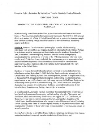 トランプ氏の「イスラム教徒のアメリカ入国制限」大統領令草案を独占入手【アメリカ合衆国】