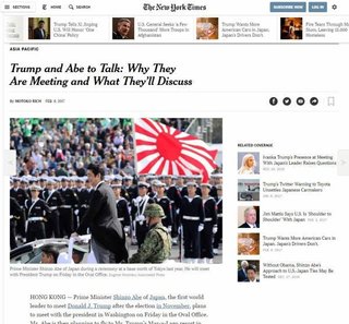 【画像】 安倍首相、NYタイムズに風刺画で馬鹿にされる 