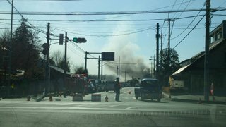 アスクル」倉庫火災　可燃物多く消火難航