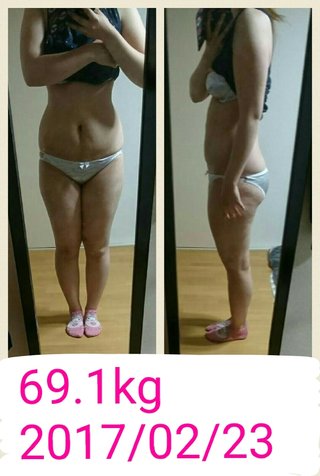 166cm 69.7kg デブママからほっそりママへ