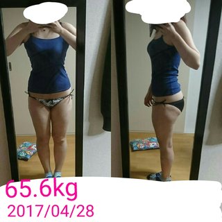 166cm 69.7kg デブママからほっそりママへ