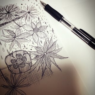 長電話すると、こんな落書きを延々としてしまう
