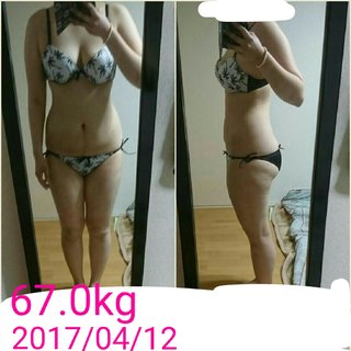 166cm 69.7kg デブママからほっそりママへ