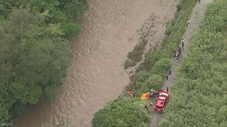大雨で川が増水 ３０人ほど取り残される 沖縄