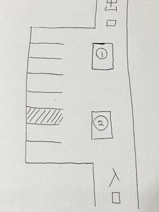駐車場待ち。みなさんならどっち？
