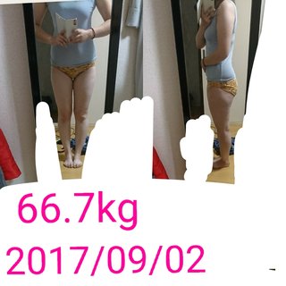 166cm 69.7kg デブママからほっそりママへ