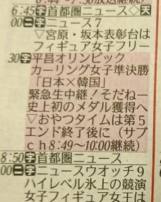 ２０１８年 韓国・平昌オリンピック ２月９日(金)～２５日(日)