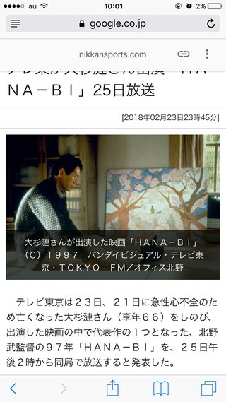 大杉漣さんが急死　６６歳　名バイプレーヤーとして人気