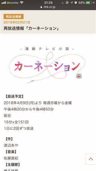 NHK朝ドラ ｢花子とアン｣再放送 /BSﾌﾟﾚﾐｱﾑ
