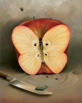 この写真を見て、一番最初に認識した物を恐れているらしい。