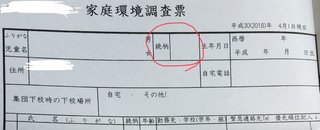 家庭状況調査票の書き方教えてー！