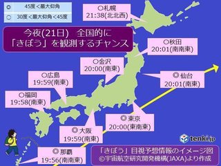 今夜、全国で｢きぼう｣を観測するチャンス