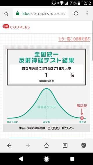 反射神経テストやってみて！